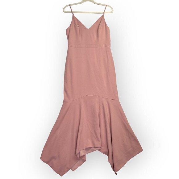 NWT XSCAPE Flounce Scuba Crepe Midi Dress Size 12 - Picture 8 of 9